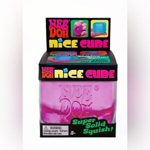 NeeDoh Nice Cube Super Solid Original Squish Pink NIB